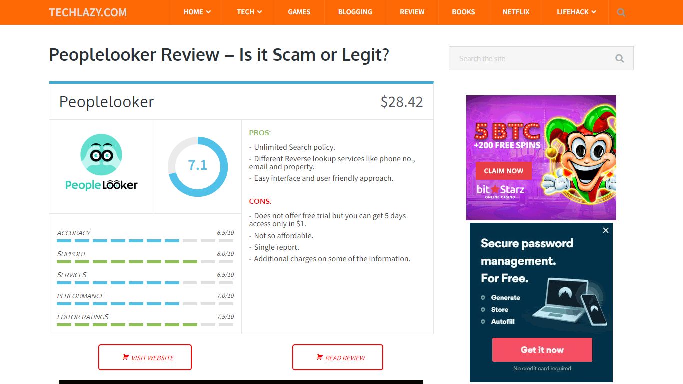 Peoplelooker Review - Is it Scam or Legit? - Techlazy.com